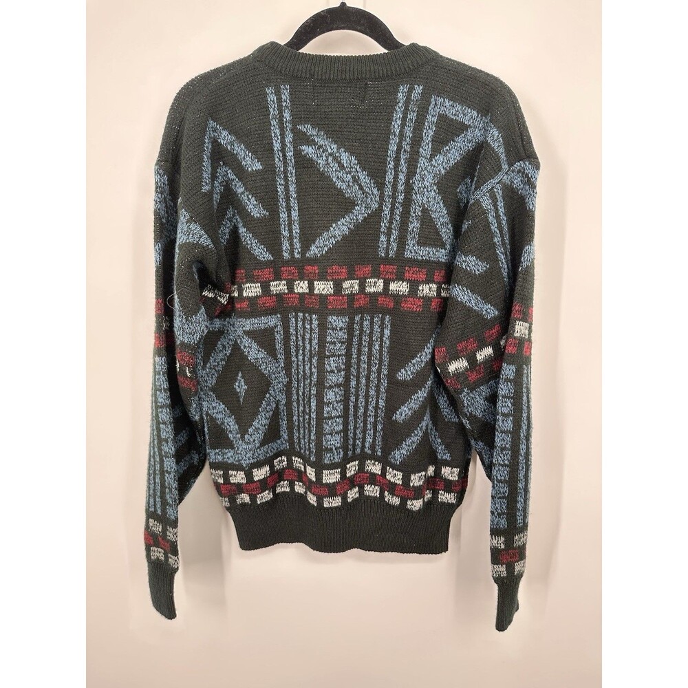 Vintage Jantzen 90s‎ Grandpa Style Knit Sweater Geometric  S Unisex See Pics